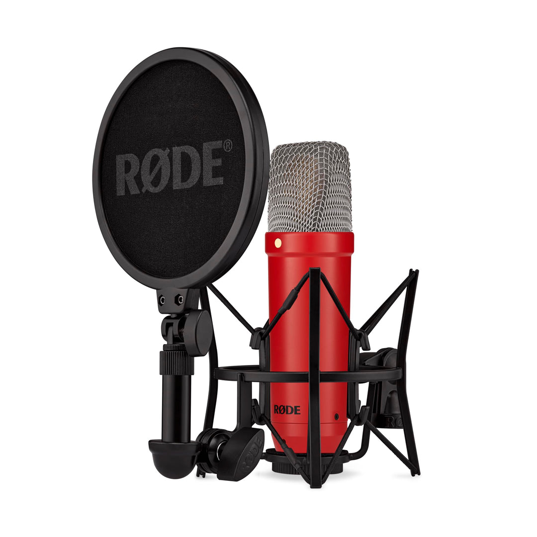 RØDE NT1 Signature Series Grossmembrankondensatormikrofon mit Schockhalterung, Popschutz und XLR-Kab