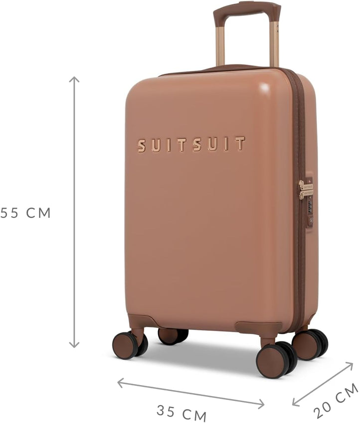SUITSUIT Handgepäck Koffer mit 4 Rollen 55 x 35 x 20 cm - Hartschalen Kabinentrolley mit TSA-Schloss