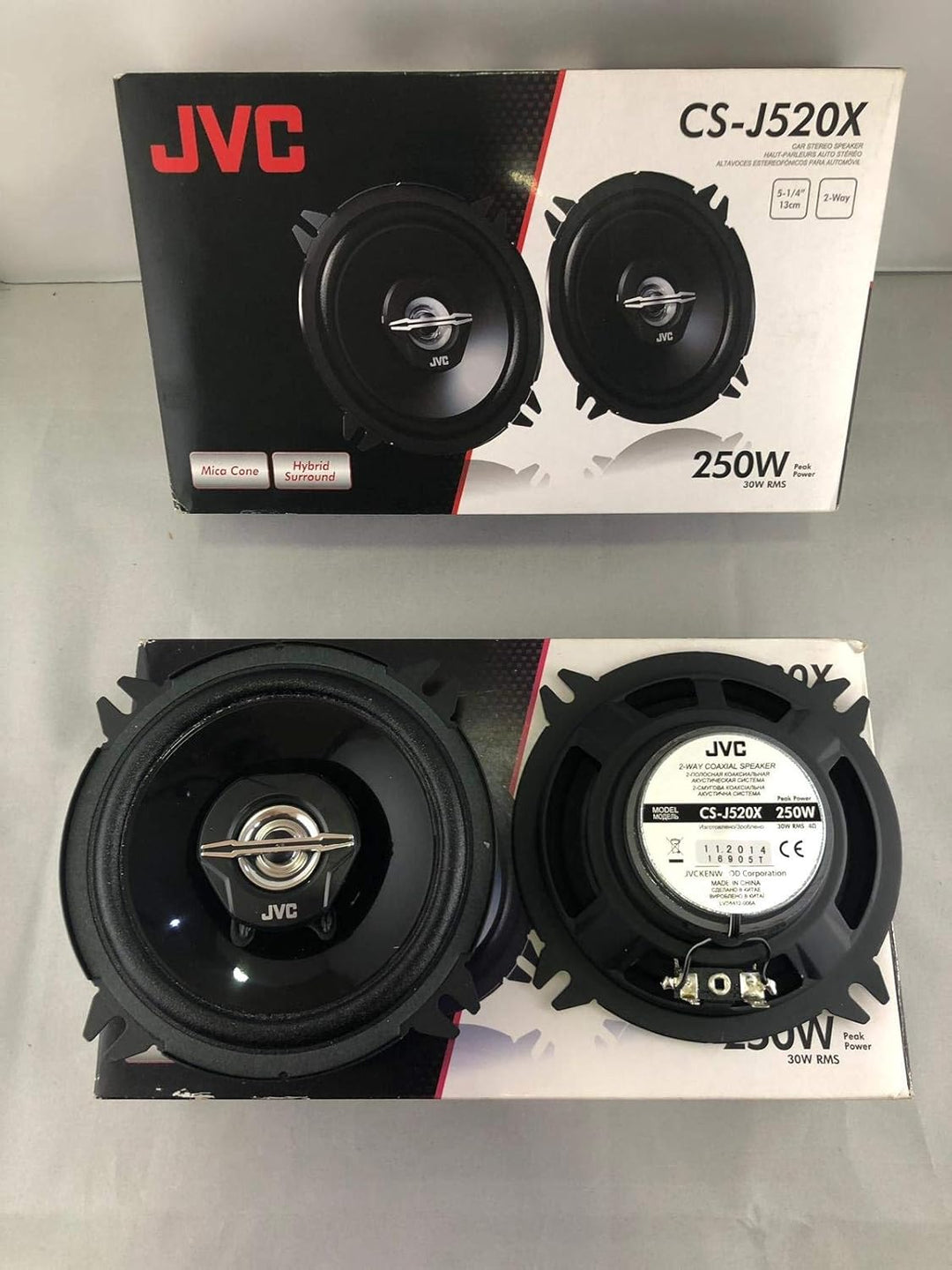 JVC CS-J620X 16 cm 2-Wege-Koaxial-Lautsprecher, 2 Stück & CS-J520X 13 cm 2-Wege-Koaxial-Lautsprecher