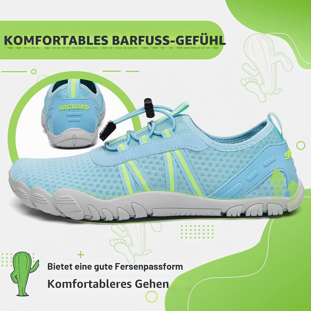 SAGUARO Unisex Barfuss Badeschuhe rutschfeste Barfussschuhe Schnelltrocknende Wasserschuhe mit Drain