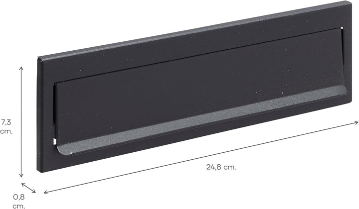 Arregui,c-600,C604 AA8Briefeinwurf ausStahl, 248 x73 mm, Schwarz, 7,3 x24,8 cm, Schwarz