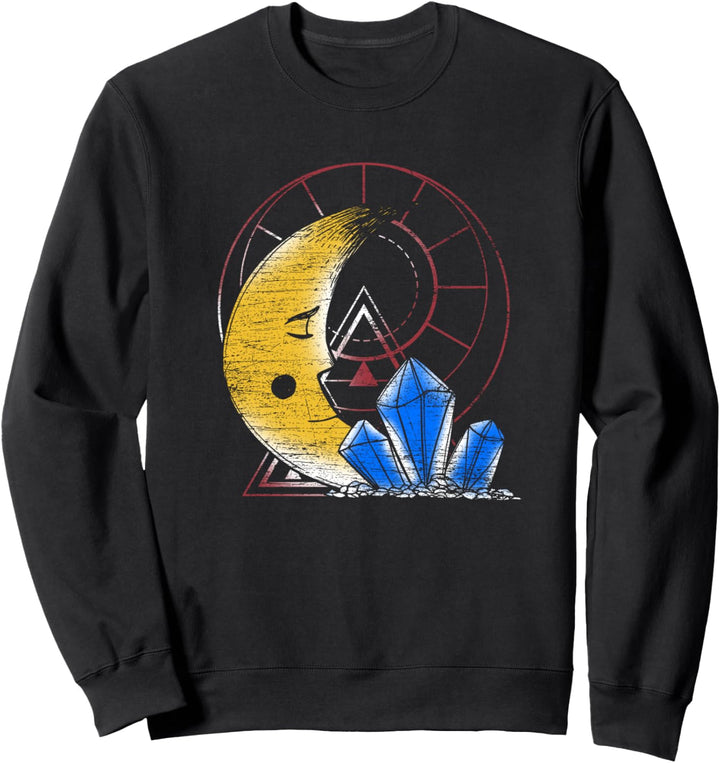 Hexerei Mond Astrologie Wahrsager Kristalle Hexe Okkult Sweatshirt