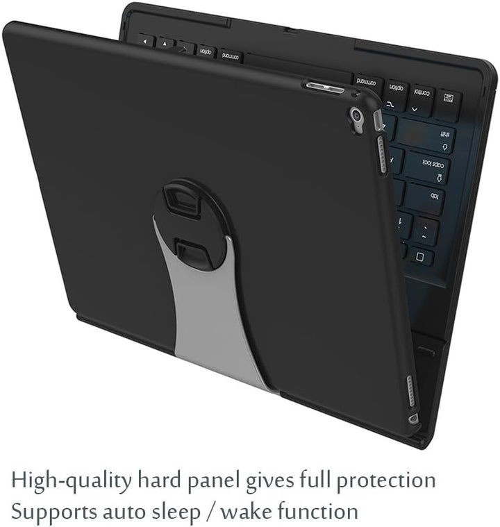 Procase US-English Keyboard Case for iPad Pro 12.9" 2017/2015 (2nd / 1st Gen), 360 Degree Rotation,