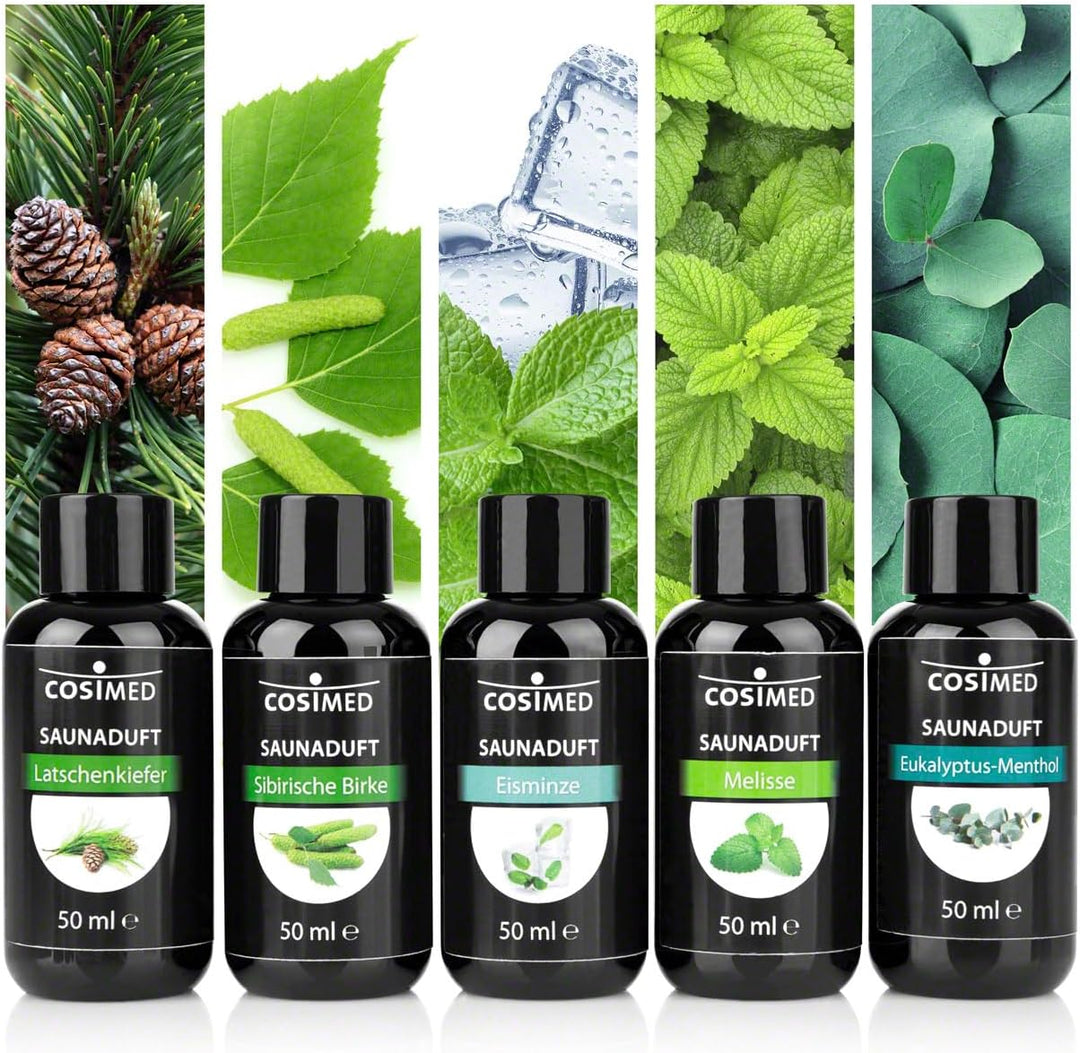 Sport-Tec Saunaduft-Set: 5 Flaschen à 50 ml, Made in Germany, Saunaaufguss C - Herbstgeflüster, C -