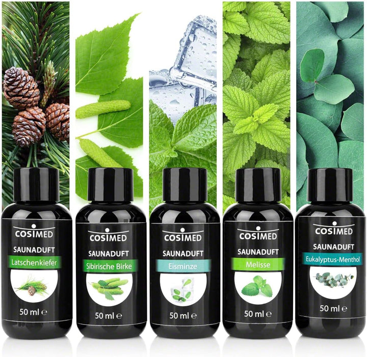 Sport-Tec Saunaduft-Set: 5 Flaschen à 50 ml, Made in Germany, Saunaaufguss C - Herbstgeflüster, C -