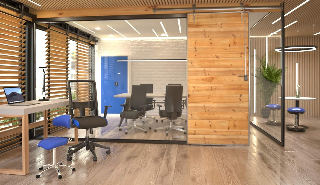 Topstar Sitness 40, Fitnesshocker, Arbeitshocker, Rollhocker mit Rückenunterstützung, 3-Dimensional