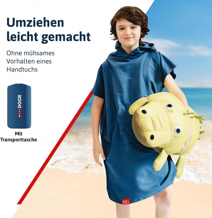 AUTDOOR® Mikrofaser Badeponcho Damen & Herren - nachhaltig aus 100% recycelten PET-Flaschen - Handtu