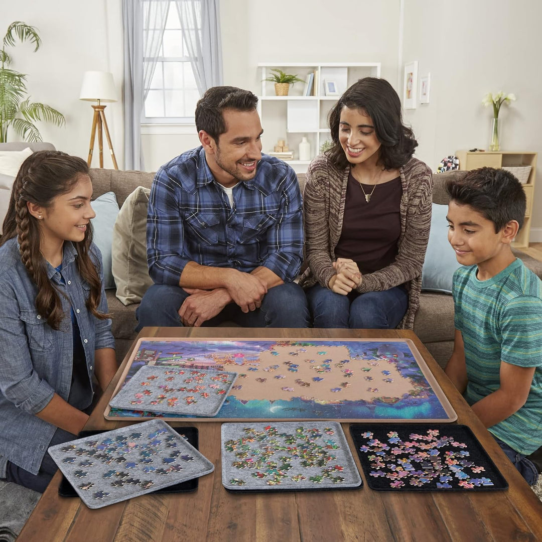 Lavievert Jigsaw Puzzle Brett zur Puzzle Aufbewahrung mit 6 Sortierfächern für bis zu 1000 Teile – K