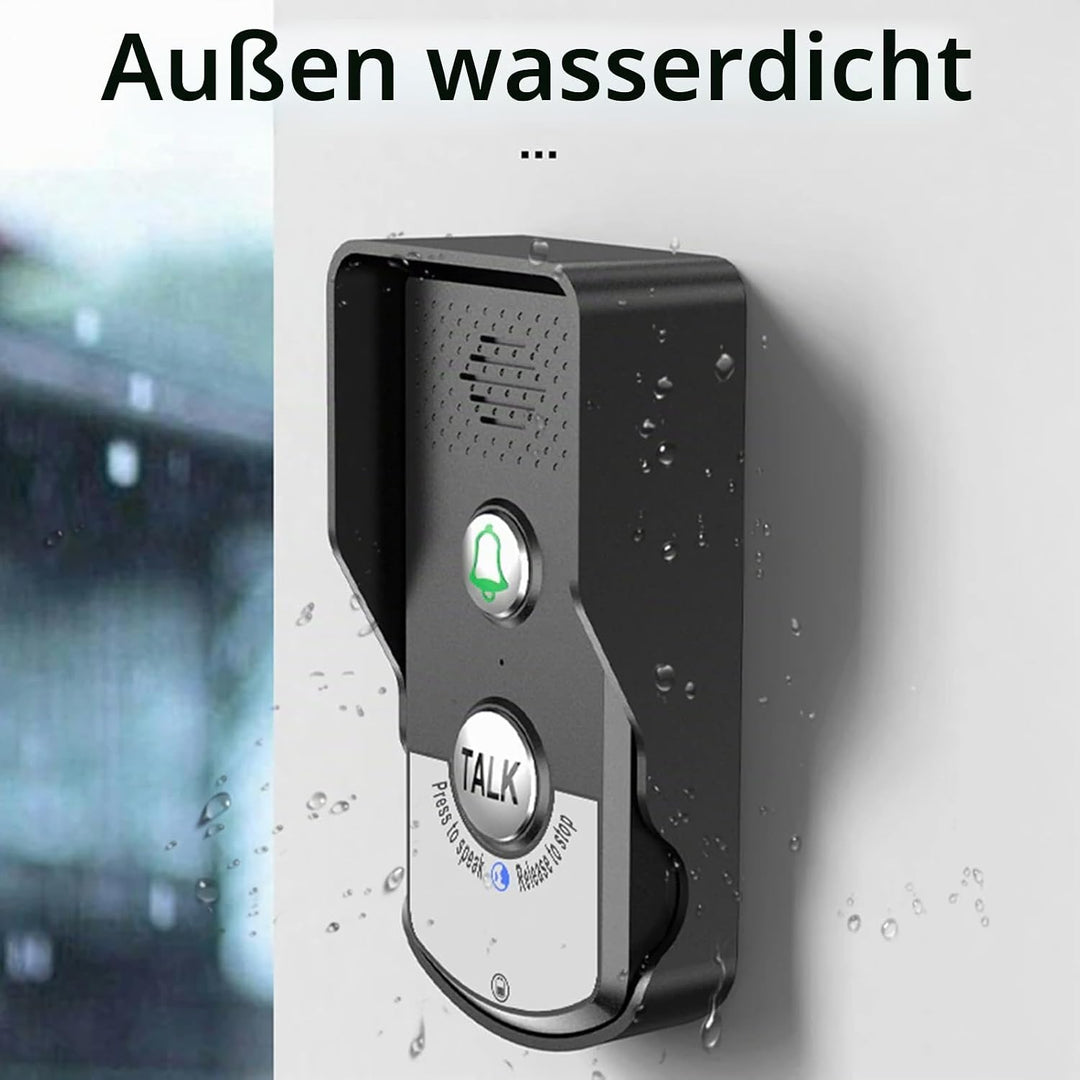 Funkklingel Gegensprechanlage, 2-Wege Kabellose Sprechanlage für Haus, Türklingelsystem mit Haustele