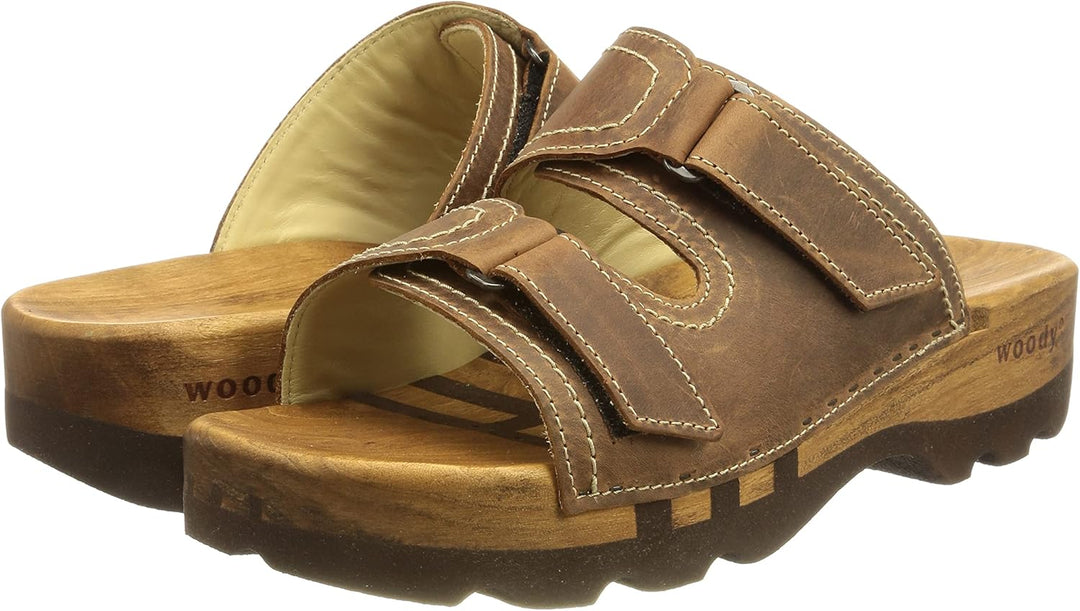 Woody Herren Roman Holzschuh 50 EU Tabacco