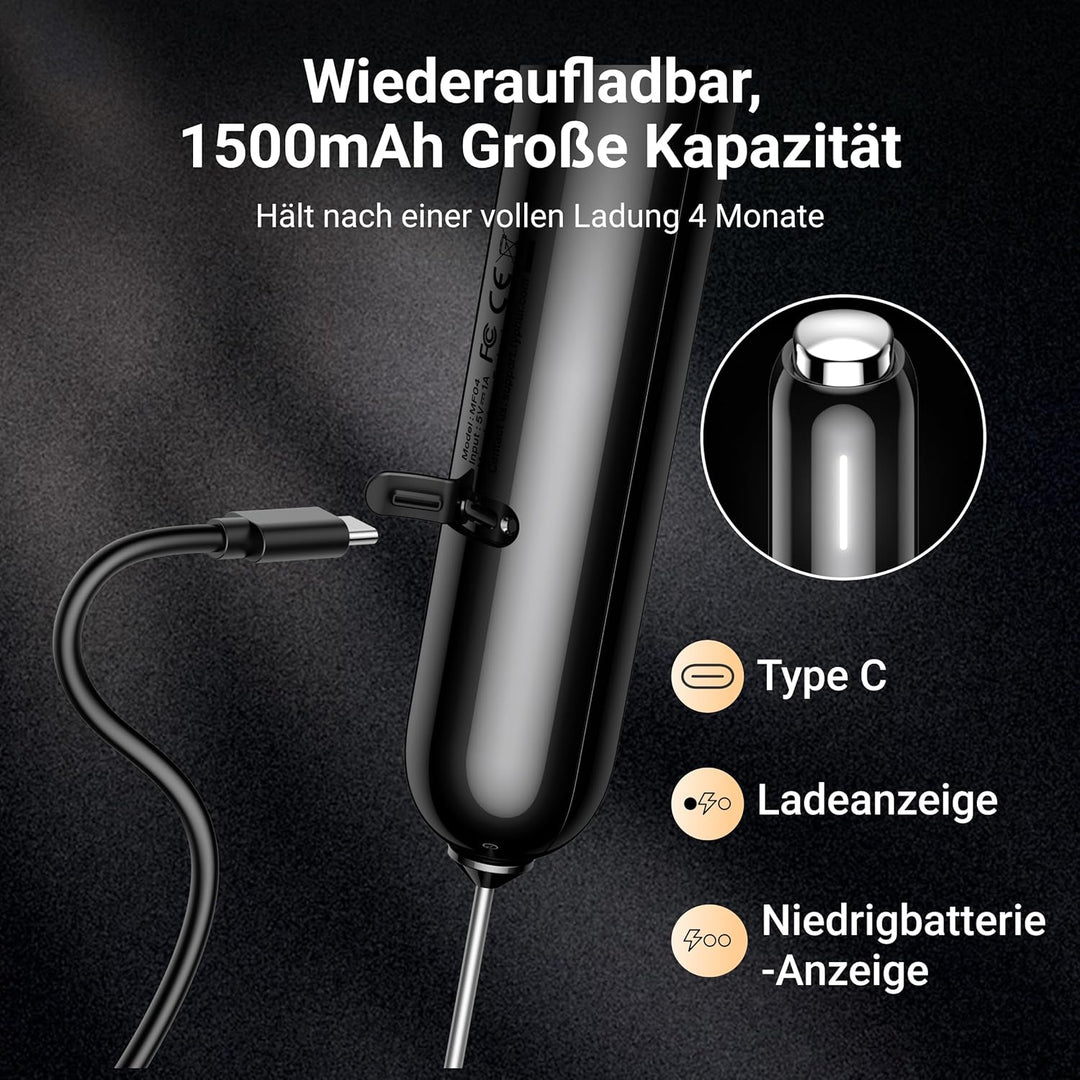Typhur InstaWhisk Milchaufschäumer elektrisch, Milchschäumer Stab mit variabler Geschwindigkeit, USB