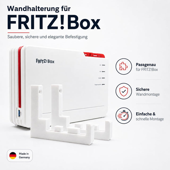 Wandhalterung Halter für Fritz!Box 5690 Pro – Halterung aus Kunststoff für Fritzbox 5690 Pro Fiber R