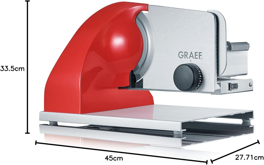 Graef SKS903EU Allesschneider Sliced Kitchen, 185 W, aluminium eloxiert /