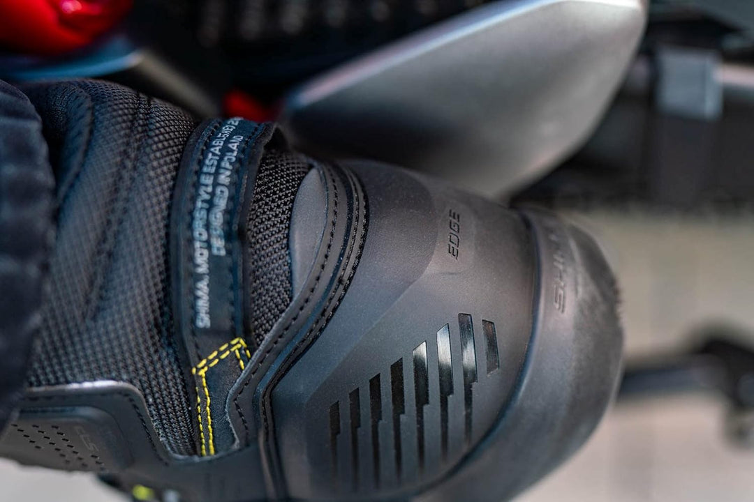 SHIMA EDGE, Motorradschuhe für Männer - Verstärkte Strassenreitschuhe mit ATOP-Verschlusssystem Wass