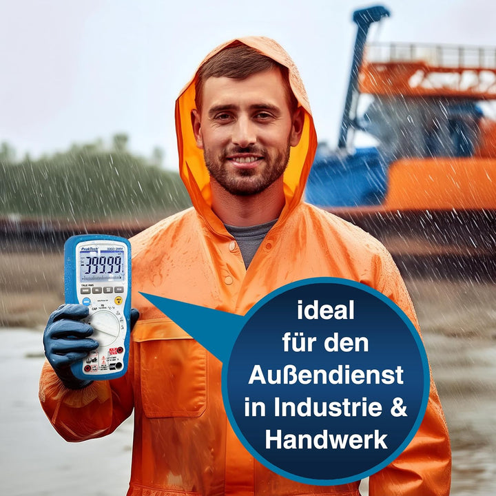 PeakTech P 3360 3360 – True RMS Digital Multimeter, Wasserdicht (IP67), 40000 Counts, Profi-Handmult