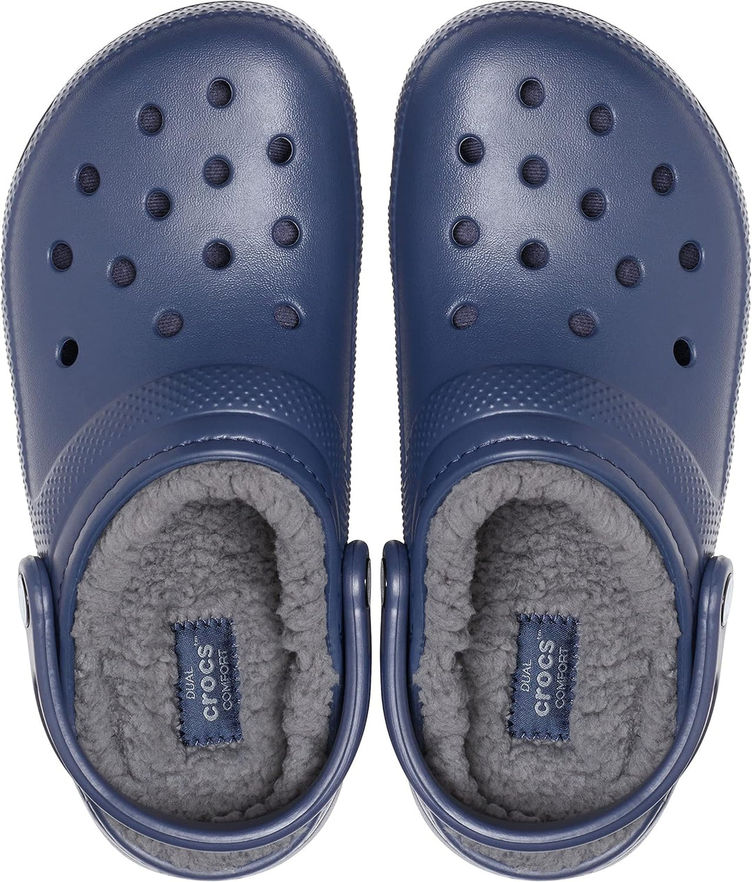 Crocs Unisex Classic Lined Clogs 37/38 EU Navy Charcoal, 37/38 EU Navy Charcoal