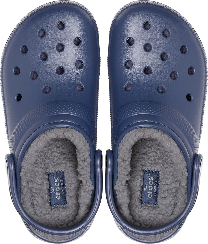 Crocs Unisex Classic Lined Clogs 37/38 EU Navy Charcoal, 37/38 EU Navy Charcoal