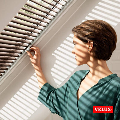 VELUX Original Jalousie für MK06, Weiss, mit Grauer Führungsschiene MK06 Weiss, MK06 Weiss
