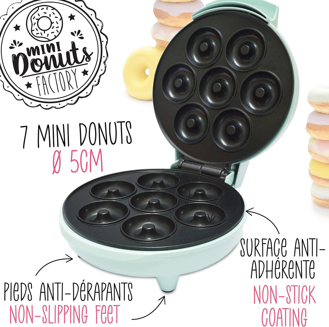 ScrapCooking - Mini Donuts Factory - Donut Maker - Donut Maschine - Mit Antihaft-Heizplatte - Gesche