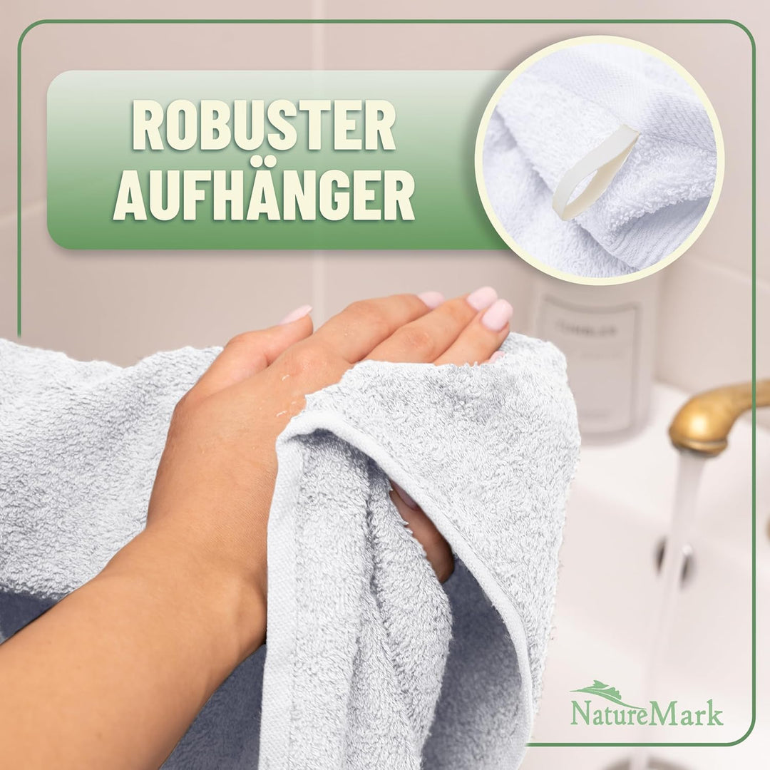 GREEN MARK Textilien 10 TLG. FROTTIER Handtuch-Set mit verschiedenen Grössen 4X Handtücher, 2X Dusch
