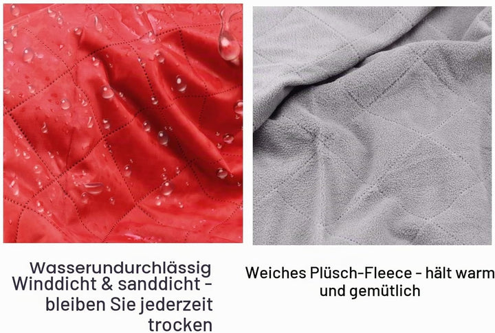 Warme wasserdichte Decke Fleecedecke Campingdecke Picknickdecke Aussendecke mit Tragetasche für Stad