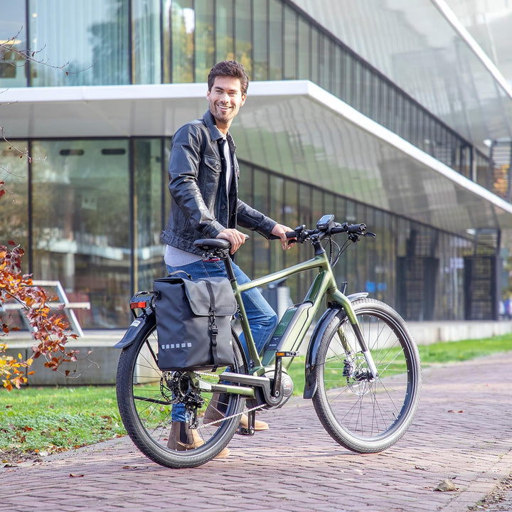 New Looxs Odense Single Enkele Fietstas, Green, 17,5 Liter