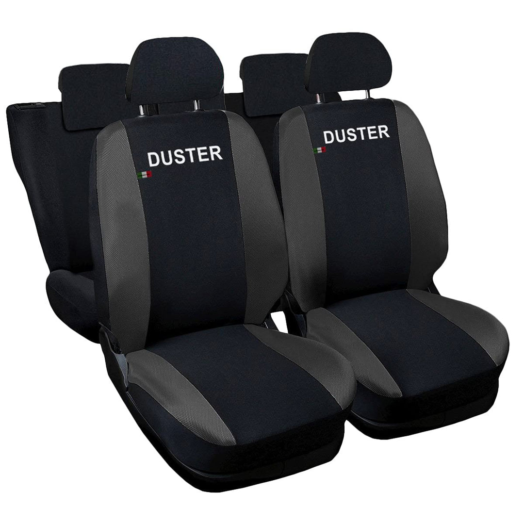 Lupex Shop Duster_N.Gs Dacia Duster Zweifarbige Sitzbezüge, Schwarz/Dunkelgrau