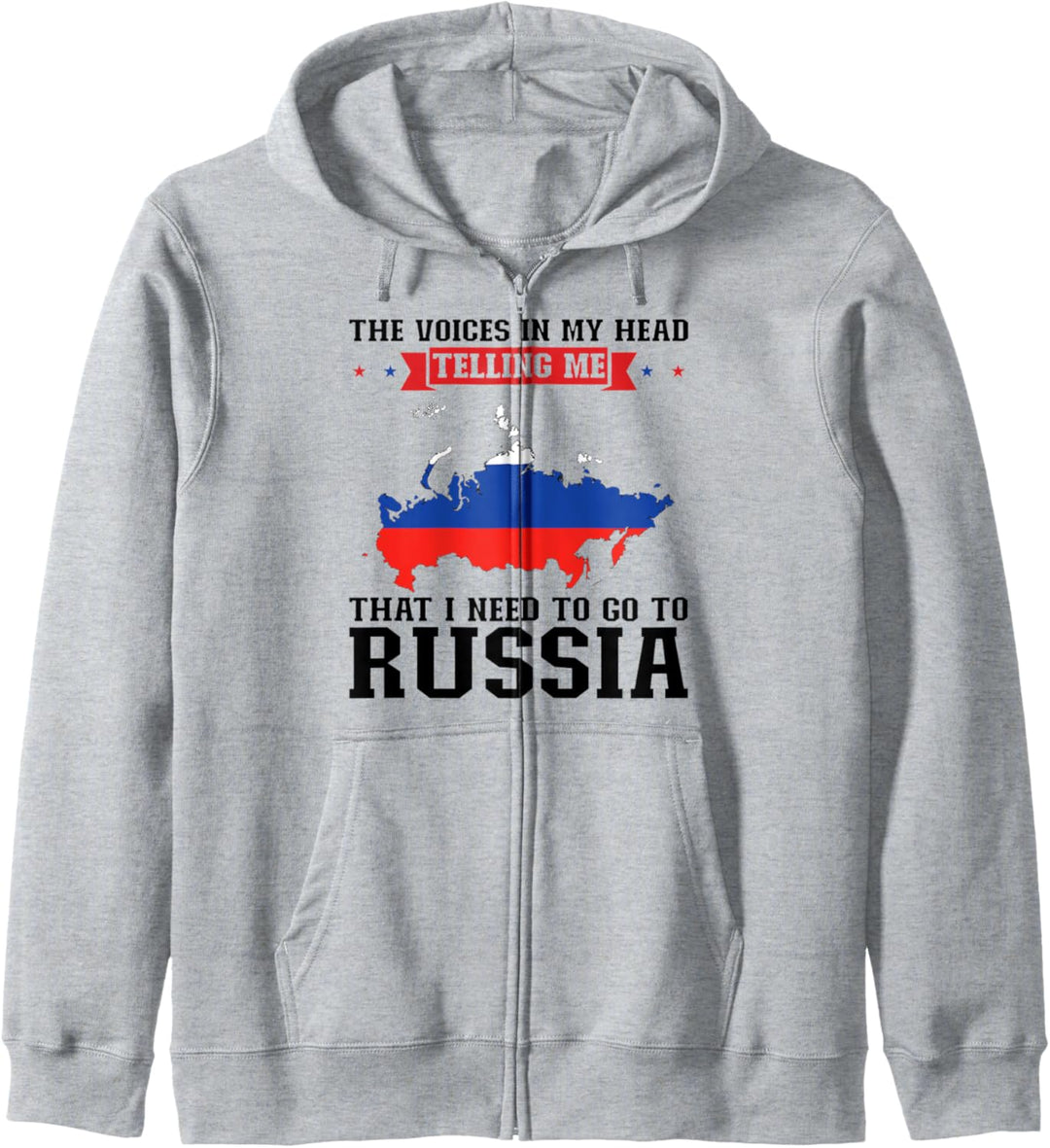 Die Stimme in meinem Kopf Russische Flagge Kapuzenjacke