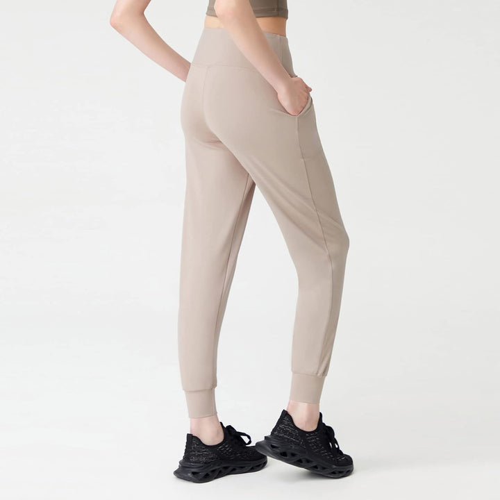 LOS OJOS Damen Trainingsanzug Joggers M Beige, M Beige