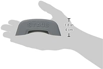 Staub 2E100104 Set mit 2 Silikongriffen, Silikon, grau, 2 Einheiten Eckig Grau, Eckig Grau