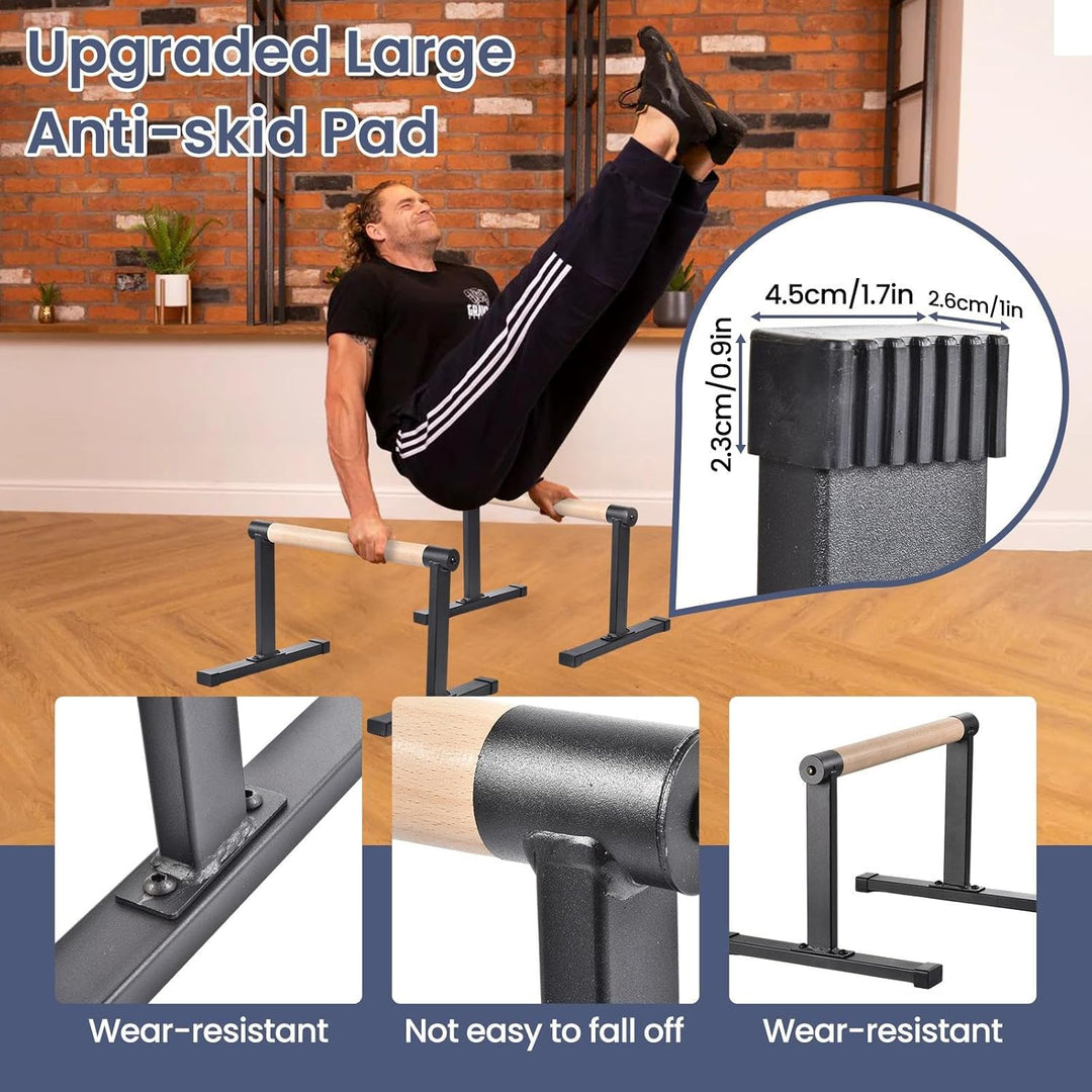 Parallettes, Parallettes Calisthenics, Holz Rutschfeste Liegestützgriffe, Calisthenics Griffe Für Ha