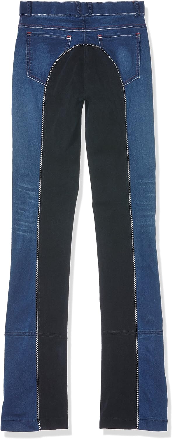 HKM Kinder Jodhpur Reithose Summer Denim Jeansblau/dunkelblau 36 Jeansblau/Dunkelblau, 36 Jeansblau/