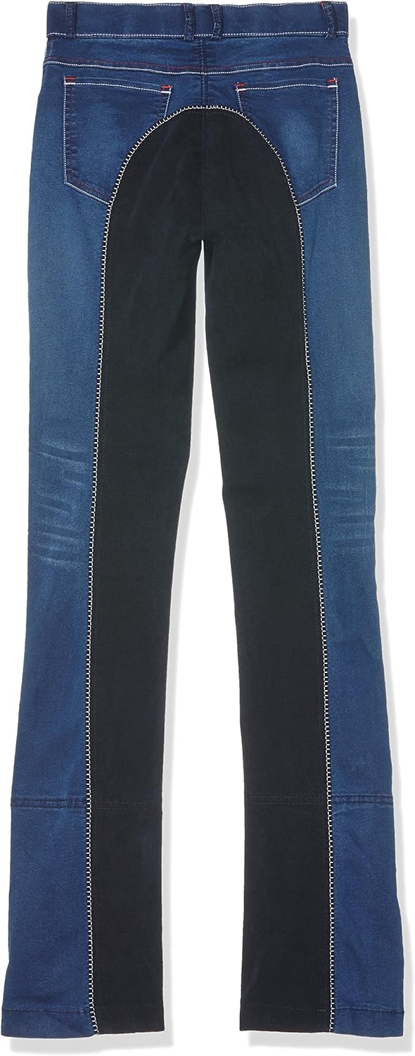 HKM Kinder Jodhpur Reithose Summer Denim Jeansblau/dunkelblau 46 Jeansblau/Dunkelblau, 46 Jeansblau/
