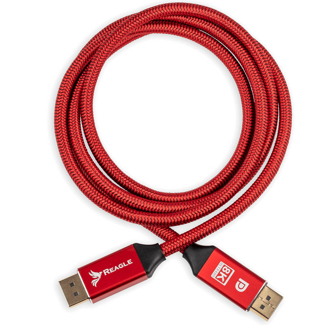 Reagle DisplayPort Kabel 1.4 DP 8K@60Hz 4K@144Hz 2K@240Hz, FreeSync, G-Sync Display Port für Monitor