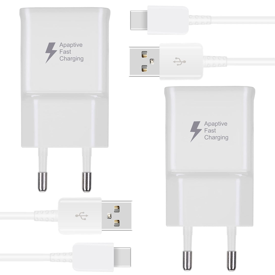 KAIMENGLONG 2er-Pack Adaptives Schnell Ladegerät Schnellladegerät Netzteil mit 1,5m USB Typ C Ladeka