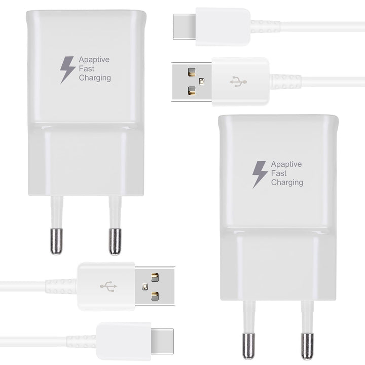 KAIMENGLONG 2er-Pack Adaptives Schnell Ladegerät Schnellladegerät Netzteil mit 1,5m USB Typ C Ladeka