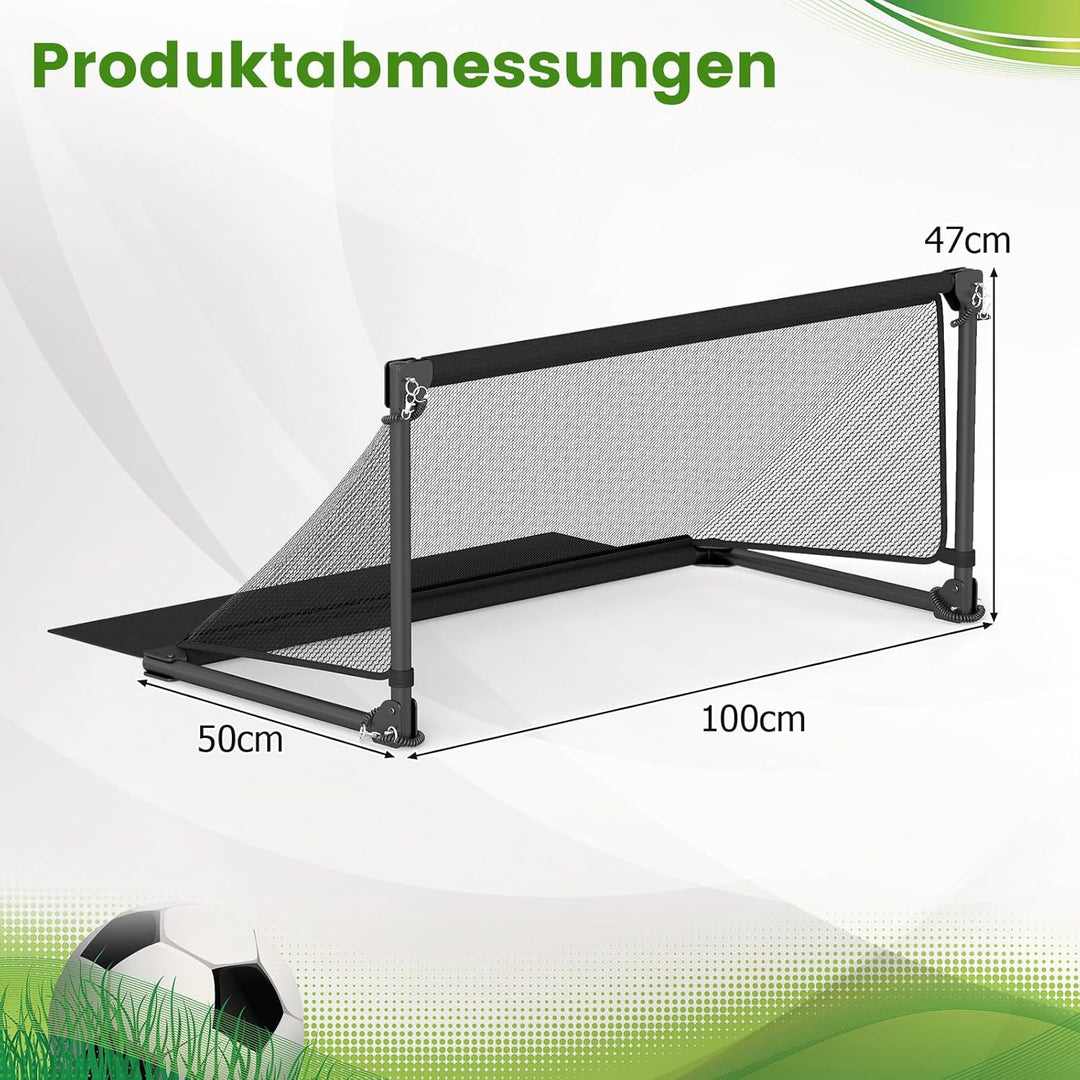 COSTWAY Fussballtor faltbar für Garten Kinder, Fussballtor mit Metallrahmen, wetterfestem PE-Netz &amp;