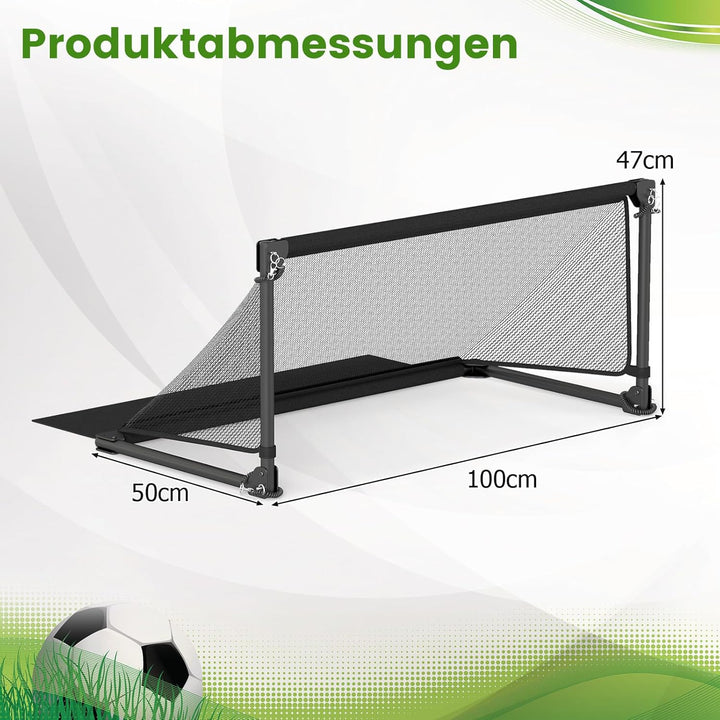 COSTWAY Fussballtor faltbar für Garten Kinder, Fussballtor mit Metallrahmen, wetterfestem PE-Netz &amp;