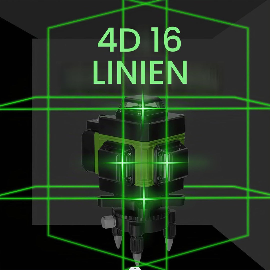 Laser-Nivelliergerät, 4D 16 Linien Vertikales Horizontales Laser-Nivelliergerät Selbstnivellierend m