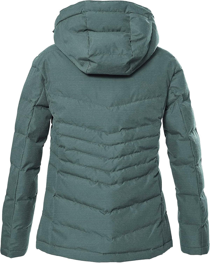 Killtec Mädchen Kow 166 Grls Qltd Jckt Steppjacke mit Kapuze 128 Grün, 128 Grün
