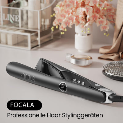 Glätteisen Locken und Glätten 2 in 1: Haarglätter Geschwungene Stylingplatten zum Glätten Locken Wel