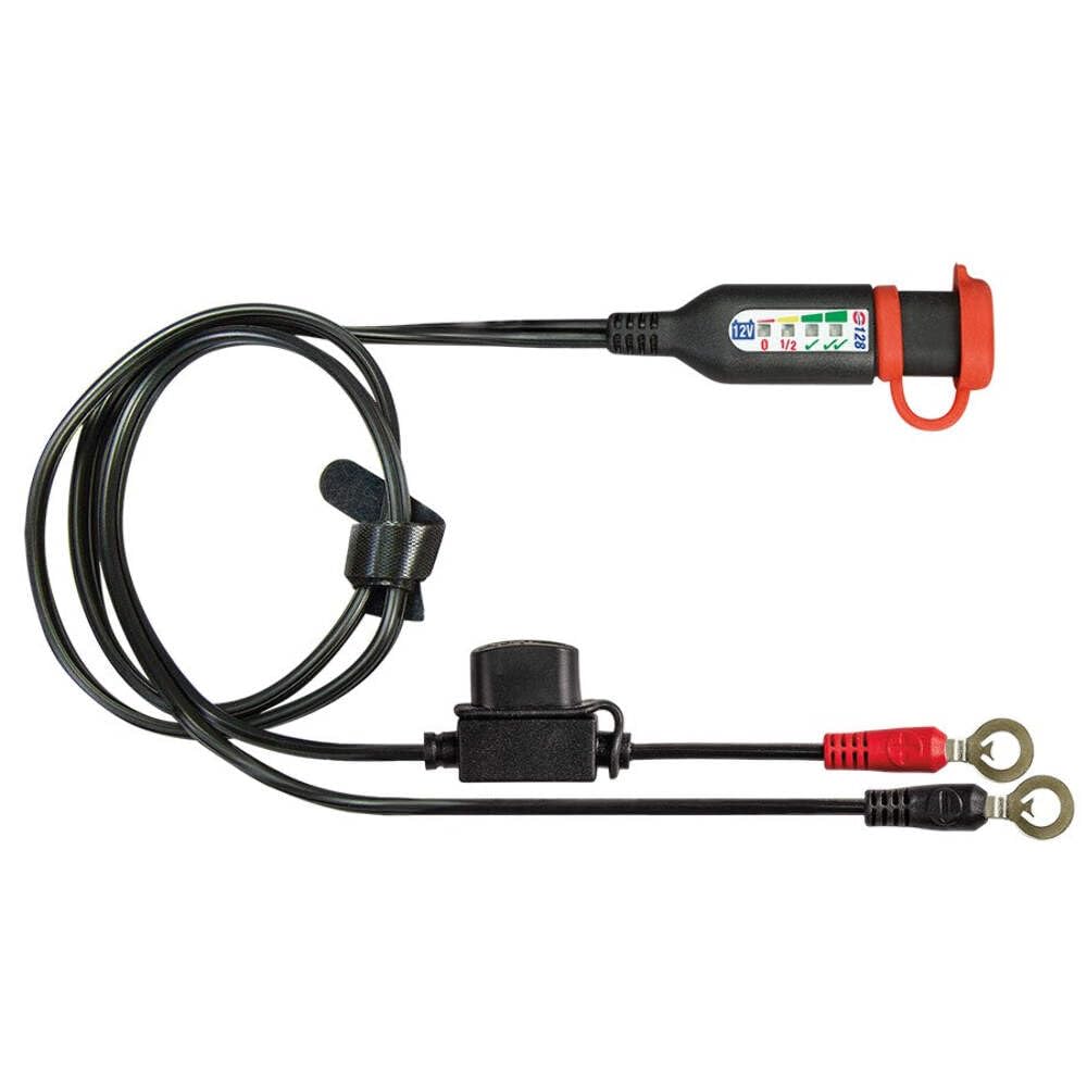 OptiMate TecMate Monitor O-128, Permanente Batterieleitung mit integriertem Batteriestatus-/Ladesyst