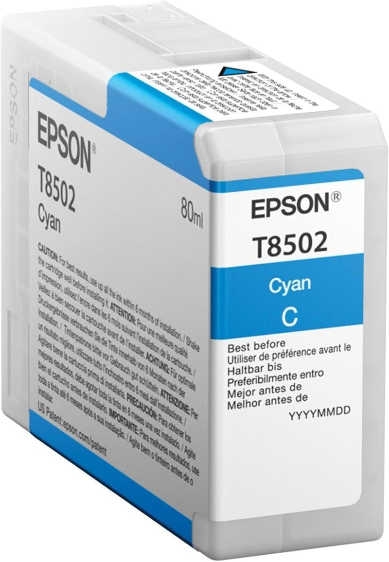 Epson T850200 T850 Singlepack UltraChrom, cyan, klein cyan Standardverpackung, cyan Standardverpacku