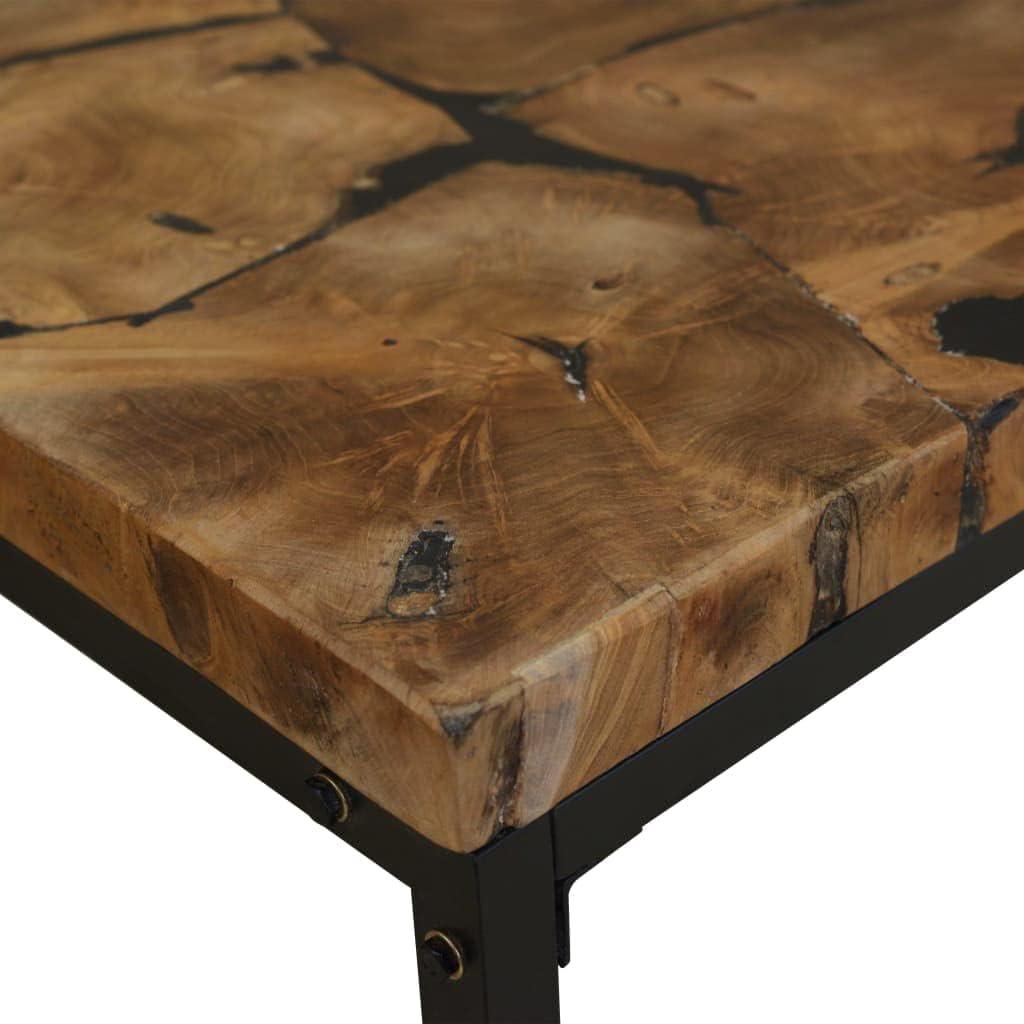 vidaXL Teak Couchtisch 110 cm Kaffeetisch Beistelltisch Holztisch Wohnzimmer