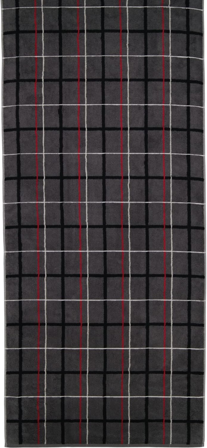 CAWÖ Home Handtücher Avenue Karo 339 anthrazit - 72 Saunatuch 70x180 cm, Saunatuch 70x180 cm
