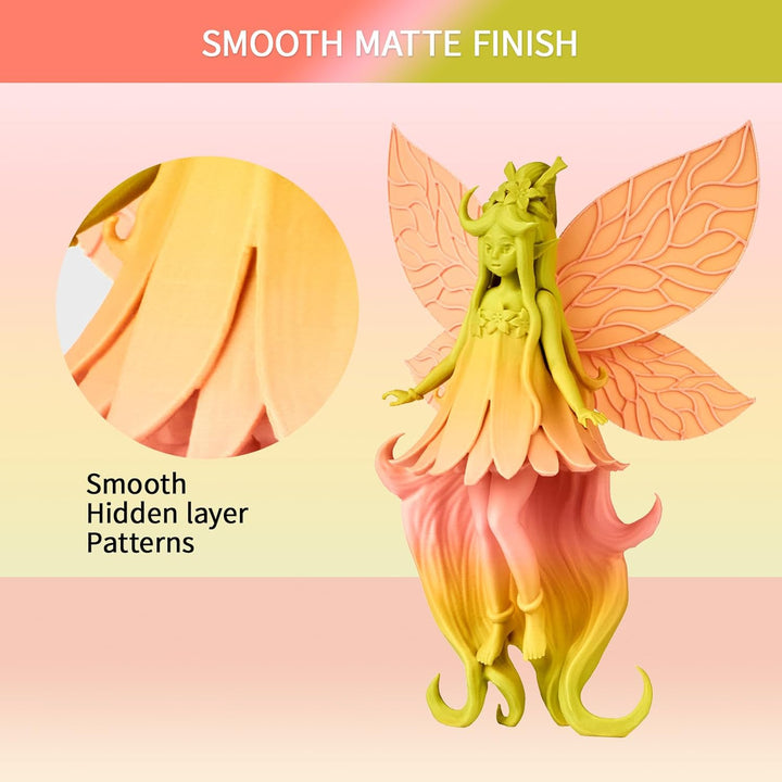 ERYONE Matte PLA 3D Drucker Filament 1.75mm, Matte Gradient Rainbow PLA, Massgenauigkeit +/- 0.03 mm