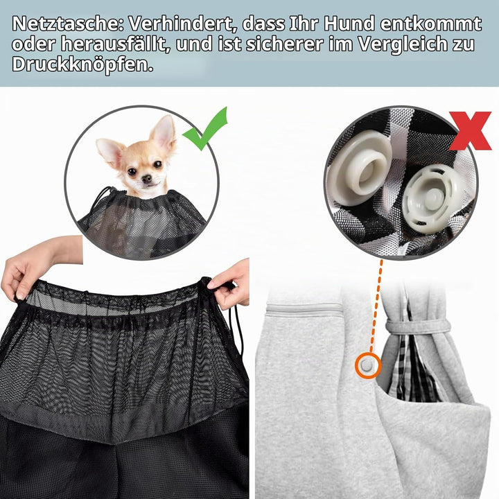 CUBY Hundetragetasche, Sommer Tragetücher Hunde Kleine Hunde Katze Netz Schlinge Tragetuch Single Sc