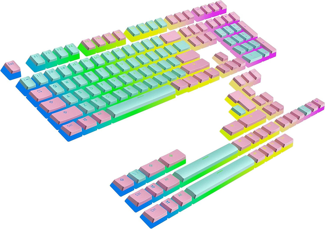 Ranked Pudding v2 PBT-Tastenkappen | 145 Double Shot Transluzent ANSI US- und ISO-Layout | OEM-Profi
