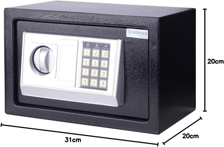 DONAU TECH Digitaler Tresor 8,5L / 31 x 20 x 20 cm/Manuell-digitaler Elektronischer Safe Möbeltresor