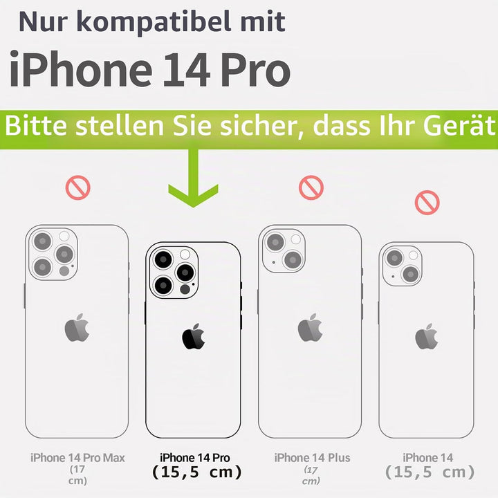 Carveit Handyhülle für iPhone 14 Pro Cover Kompatibel mit Magsafe [Holz und TPU Silikon Hybrid hülle